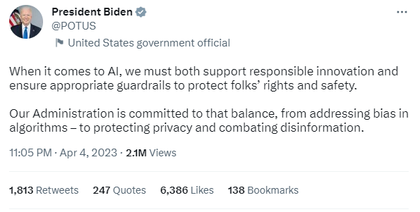 President Biden - on AI