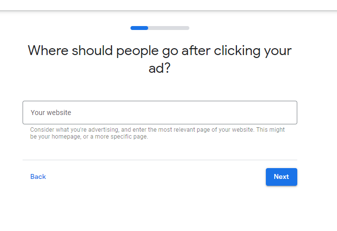 Where should people go after clicking your ad