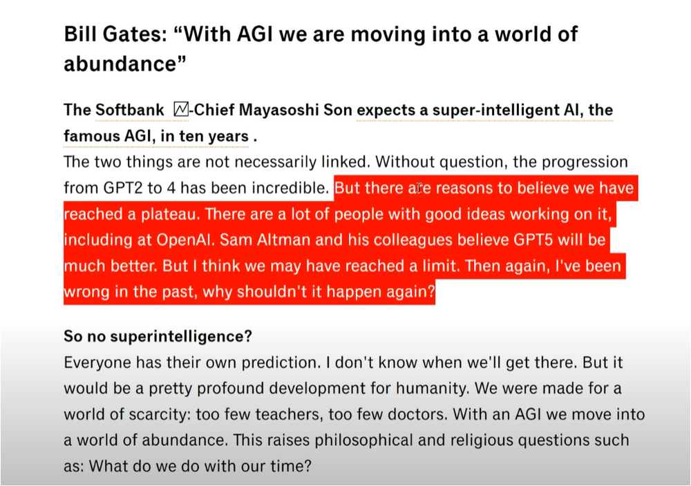 Bill Gates on AGI
