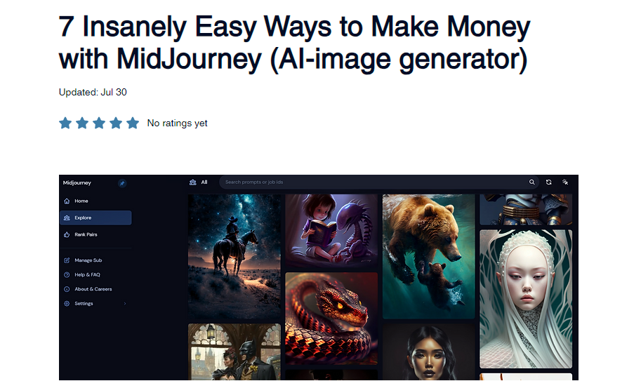 Making Money with Midjourney