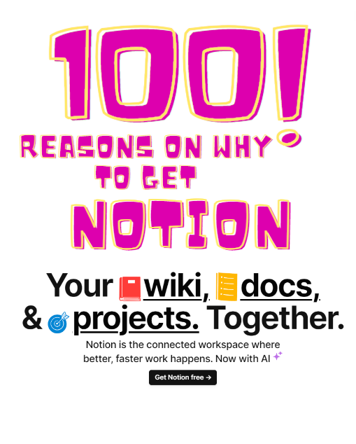 100 Reasons to get Notion.so